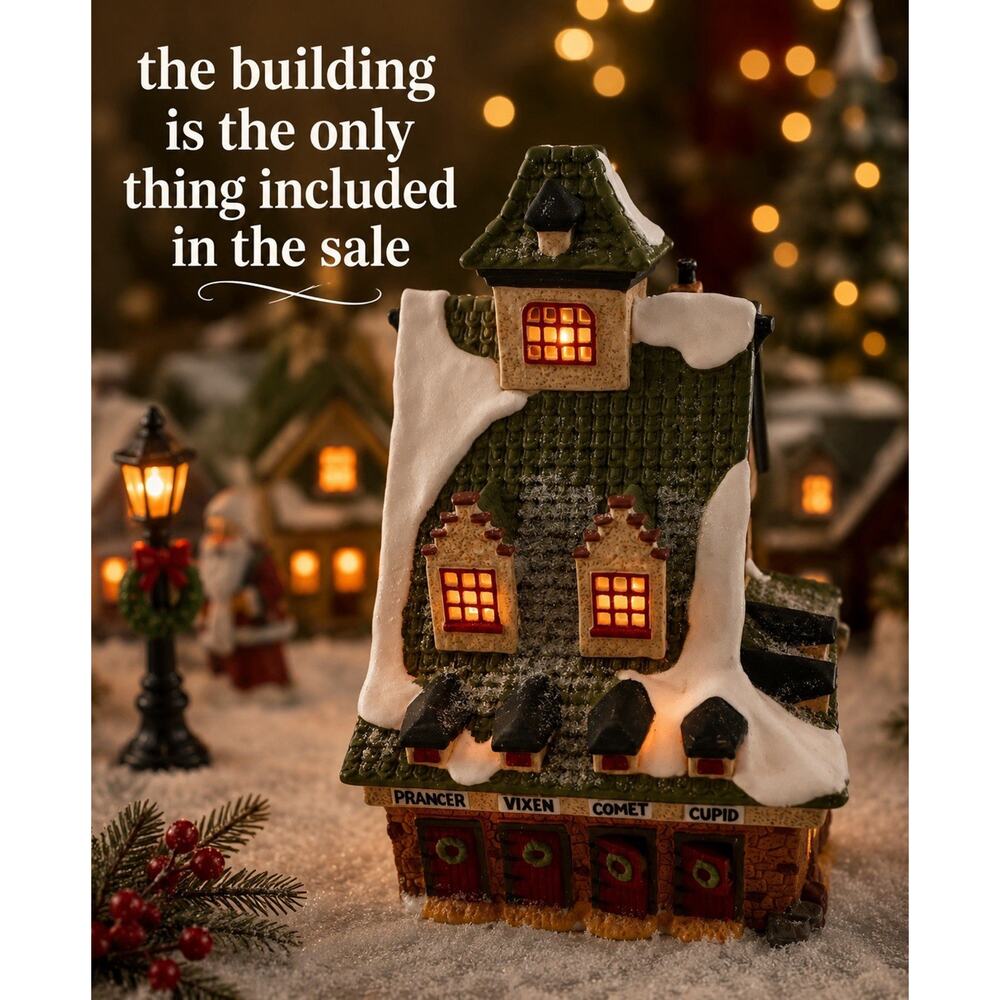 Dept. 56 North Pole Christmas Village Reindeer Barn #56014 Holiday Decor